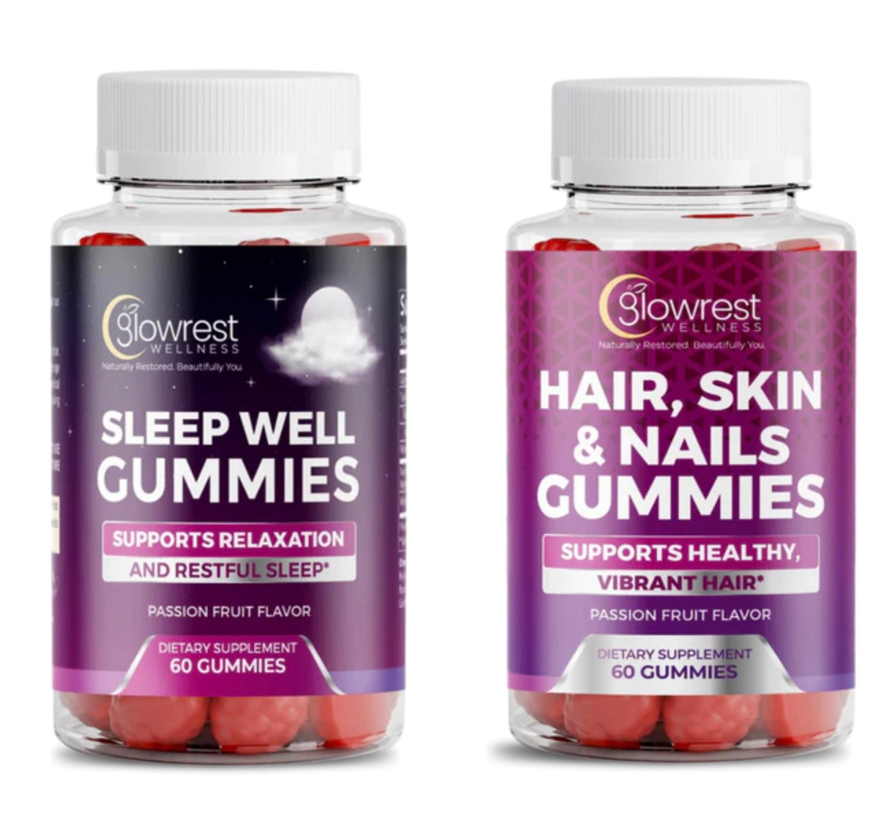 Sleep Well + Hair, Skin & Nails Gummies Bundle